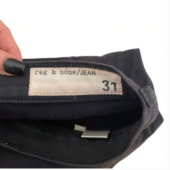 rag & bone Cate Ankle Skinny Black Mid-rise Stretch Jean Size 31 - Picture 6 of 11